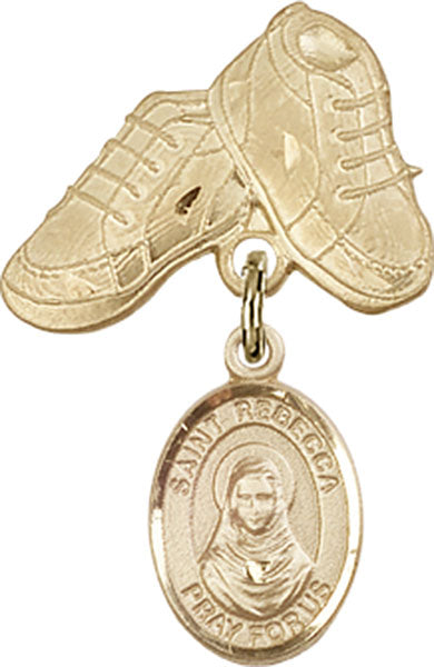 St. Rebecca Charm and Baby Boots Pin
