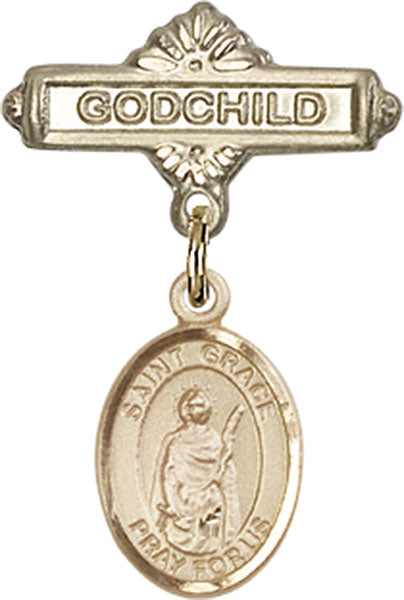 St. Grace Charm and Godchild Badge Pin