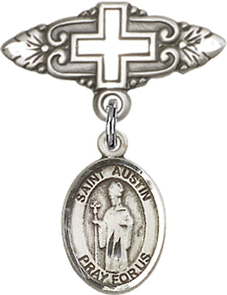 St. Austin Charm and Badge Pin with Cross