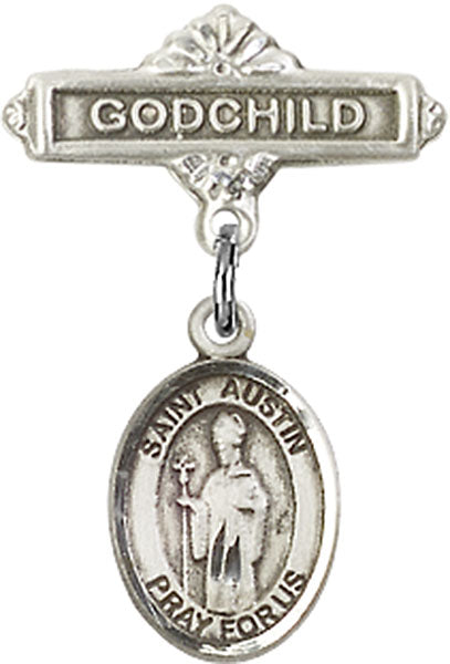 St. Austin Charm and Godchild Badge Pin