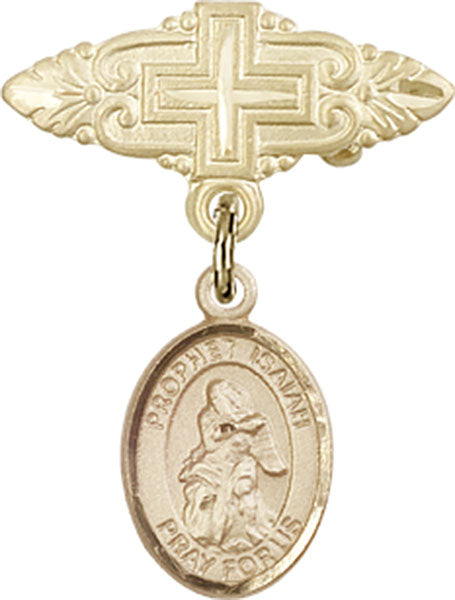 St. Isaiah Charm and Badge Pin with Cross
