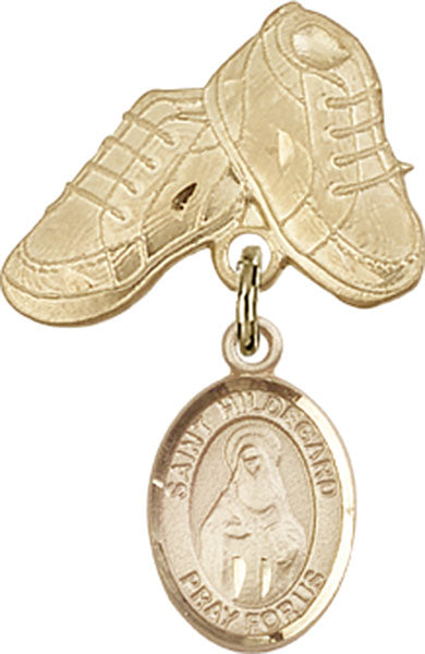 St. Hildegard Von Bingen Charm and Baby Boots Pin