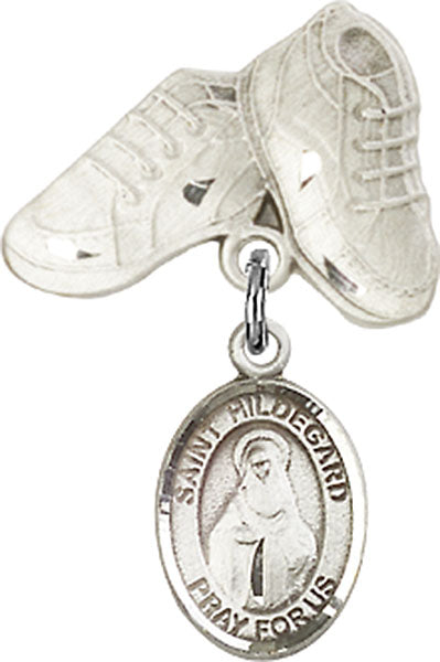 St. Hildegard Von Bingen Charm and Baby Boots Pin