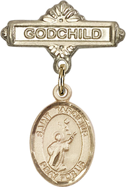 St. Tarcisius Charm and Godchild Badge Pin