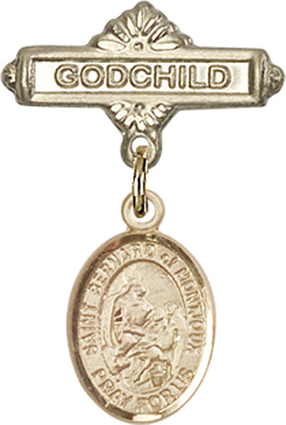 St. Bernard of Montjoux Charm and Godchild Badge Pin