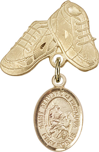 St. Bernard of Montjoux Charm and Baby Boots Pin