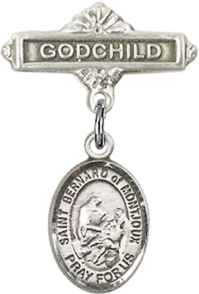 St. Bernard of Montjoux Charm and Godchild Badge Pin