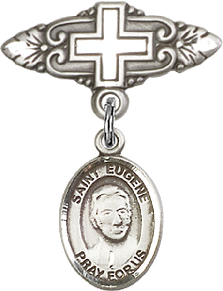 St. Eugene de Mazenod Charm and Badge Pin with Cross