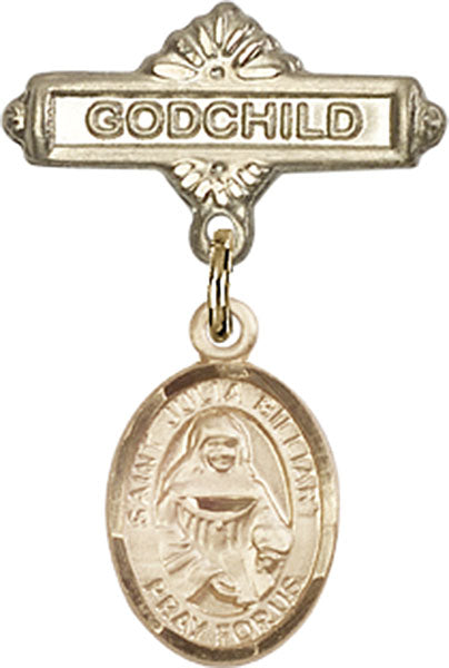 St. Julia Billiart Charm and Godchild Badge Pin