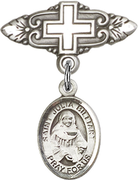 St. Julia Billiart Charm and Badge Pin with Cross