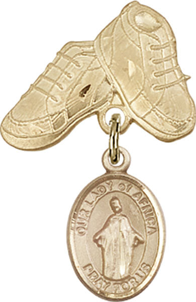 Our Lady of Africa Charm and Baby Boots Pin