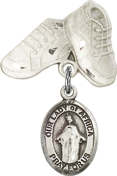 Our Lady of Africa Charm and Baby Boots Pin
