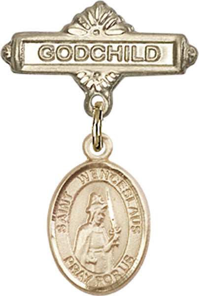 St. Wenceslaus Charm and Godchild Badge Pin