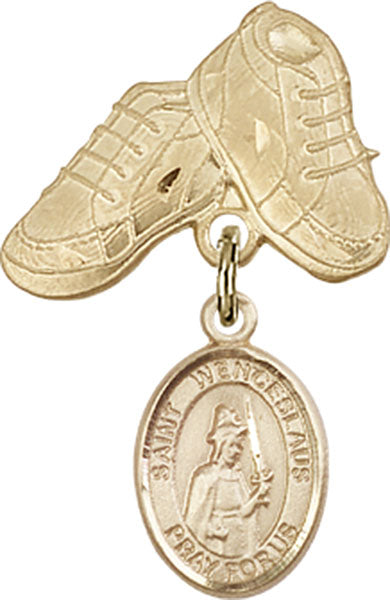 St. Wenceslaus Charm and Baby Boots Pin