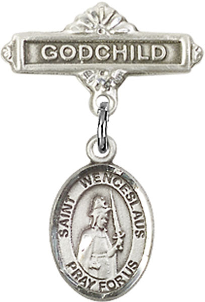 St. Wenceslaus Charm and Godchild Badge Pin