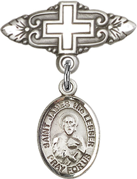 St. James the Lesser Charm and Badge Pin with Cross