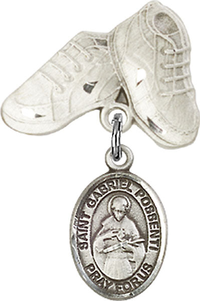 St. Gabriel Possenti Charm and Baby Boots Pin