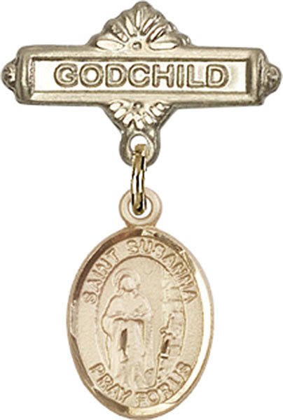 St. Susanna Charm and Godchild Badge Pin