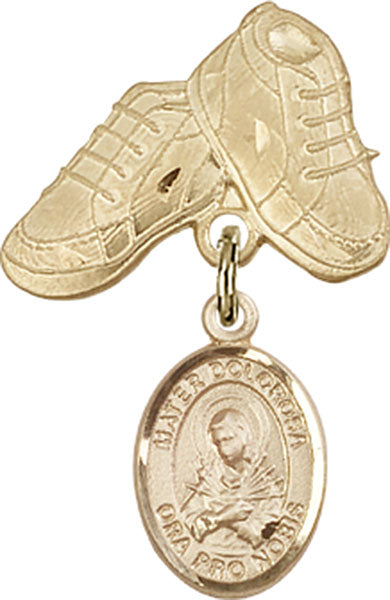 Mater Dolorosa Charm and Baby Boots Pin