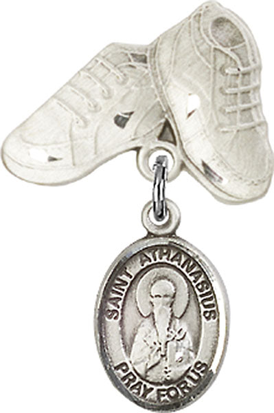 St. Athanasius Charm and Baby Boots Pin