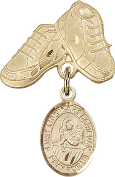 St. Lidwina of Schiedam Charm and Baby Boots Pin