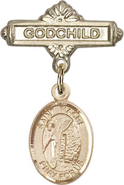 St. Fiacre Charm and Godchild Badge Pin