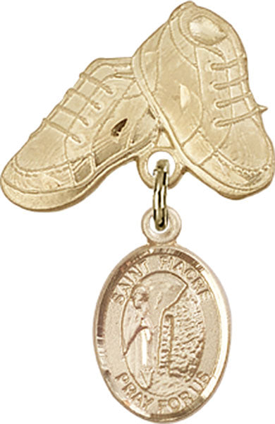 St. Fiacre Charm and Baby Boots Pin