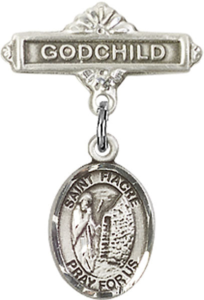 St. Fiacre Charm and Godchild Badge Pin