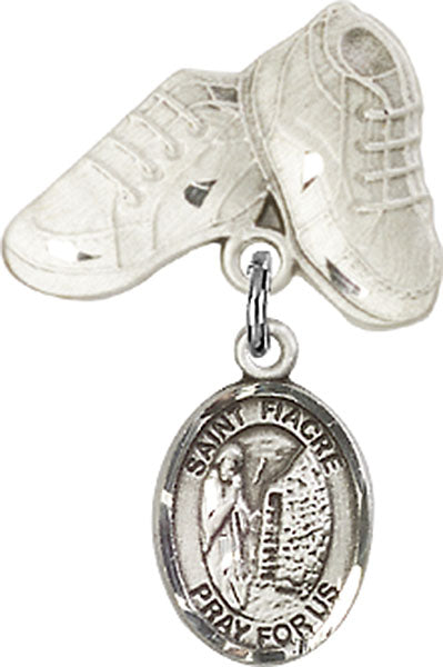 St. Fiacre Charm and Baby Boots Pin