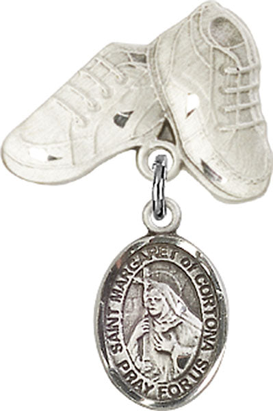 St. Margaret of Cortona Charm and Baby Boots Pin