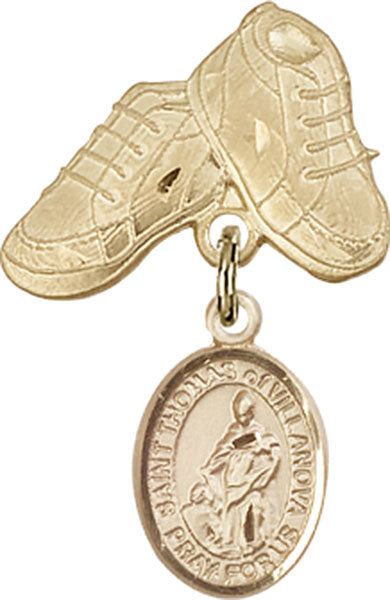 St. Thomas of Villanova Charm and Baby Boots Pin