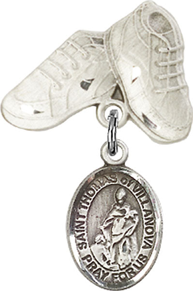 St. Thomas of Villanova Charm and Baby Boots Pin