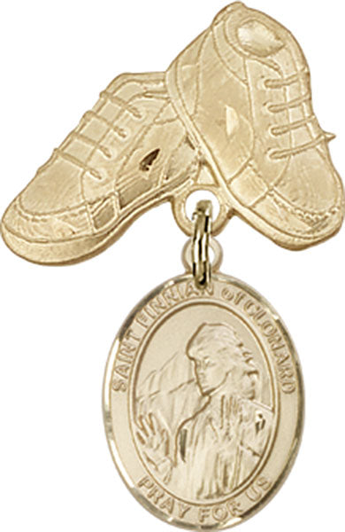 St. Finnian of Clonard Charm and Baby Boots Pin