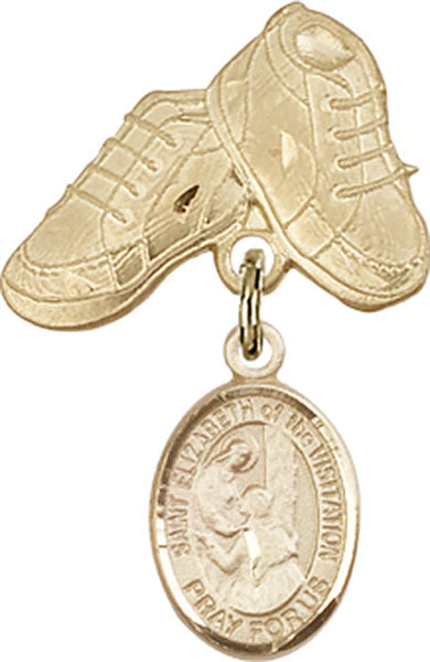 St. Elizabeth of the Visitation Charm and Baby Boots Pin