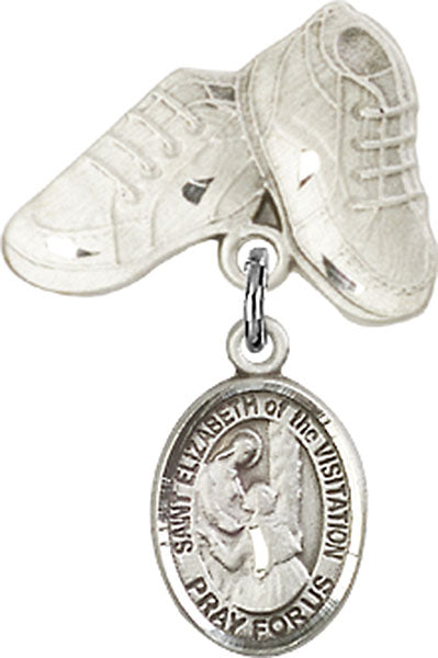 St. Elizabeth of the Visitation Charm and Baby Boots Pin