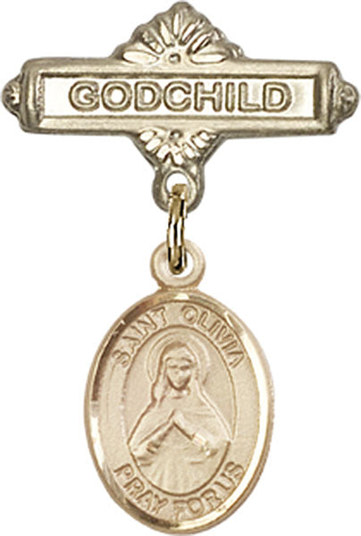 St. Olivia Charm and Godchild Badge Pin