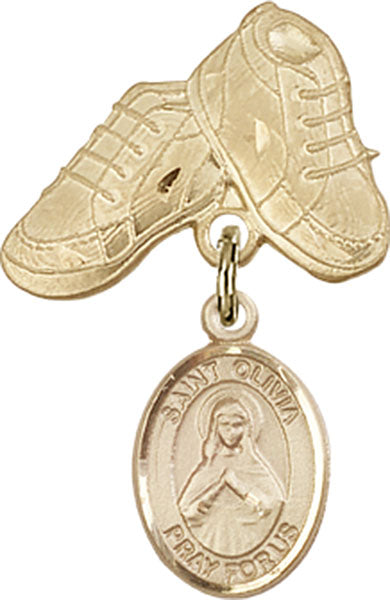 St. Olivia Charm and Baby Boots Pin