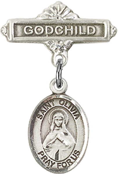 St. Olivia Charm and Godchild Badge Pin