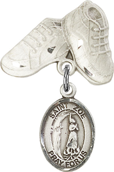 St. Zoe of Rome Charm and Baby Boots Pin