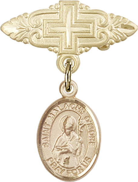 St. Malachy O'More Charm and Badge Pin with Cross