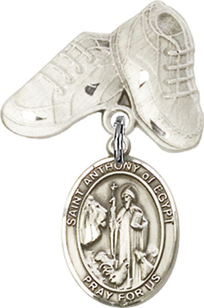 St. Anthony of Egypt Charm and Baby Boots Pin
