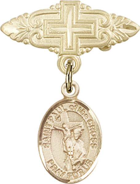 St. Paul of the Cross Charm and Badge Pin with Cross