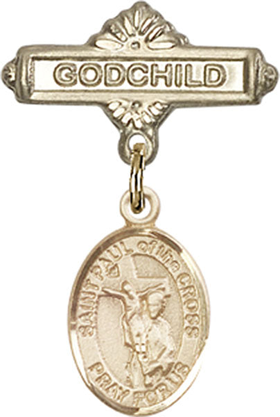 St. Paul of the Cross Charm and Godchild Badge Pin