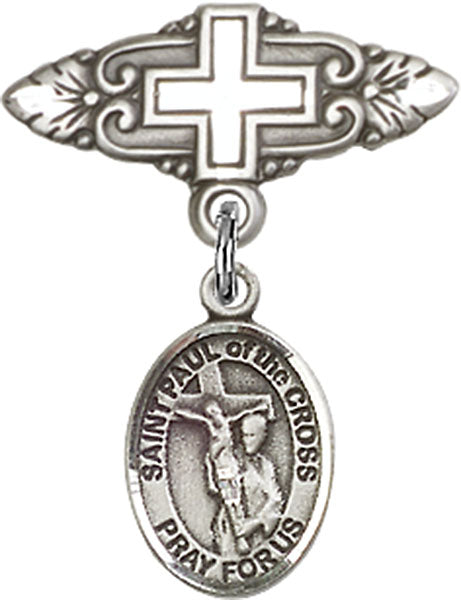 St. Paul of the Cross Charm and Badge Pin with Cross