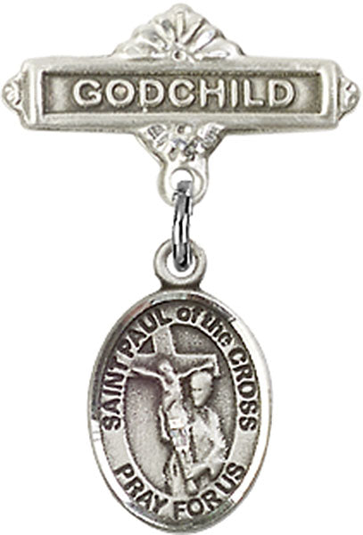 St. Paul of the Cross Charm and Godchild Badge Pin