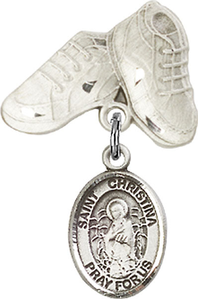 St. Christina the Astonishing Charm and Baby Boots Pin