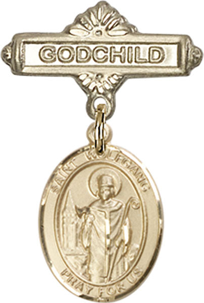 St. Wolfgang Charm and Godchild Badge Pin