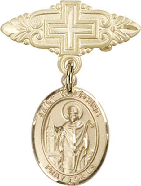 St. Wolfgang Charm and Badge Pin with Cross