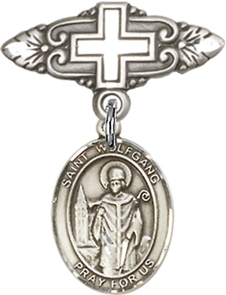St. Wolfgang Charm and Badge Pin with Cross
