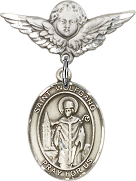 St. Wolfgang Charm and Angel with Smaller Wings Badge Pin